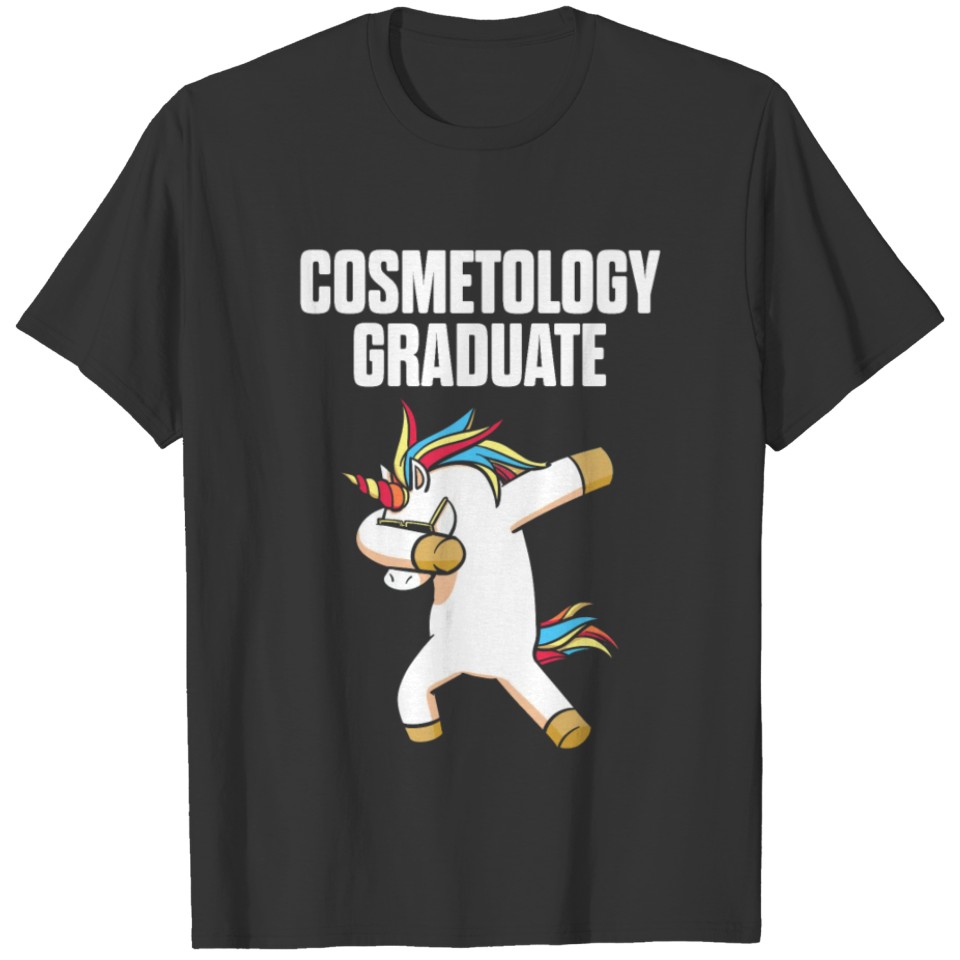 Cosmetology Graduate Unicorns Licensed T-shirt