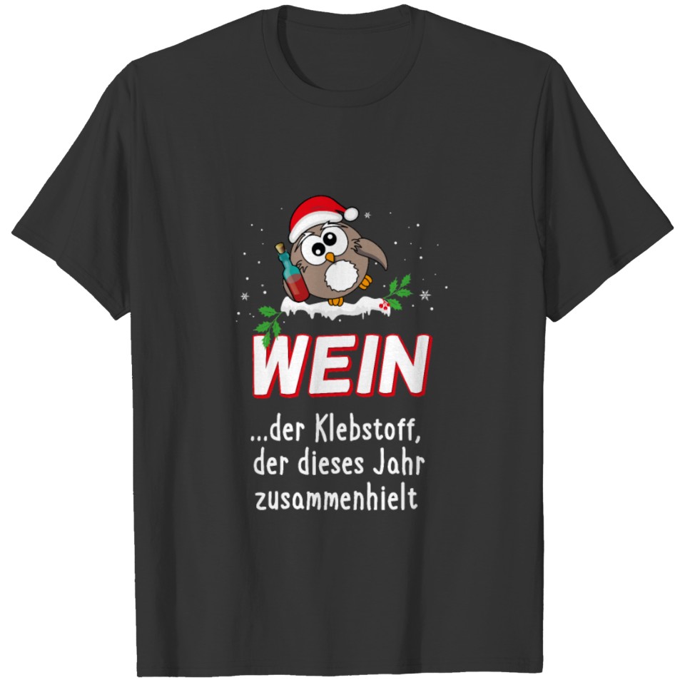Christmas Drinking Wine Funny Celebrate Party T-shirt