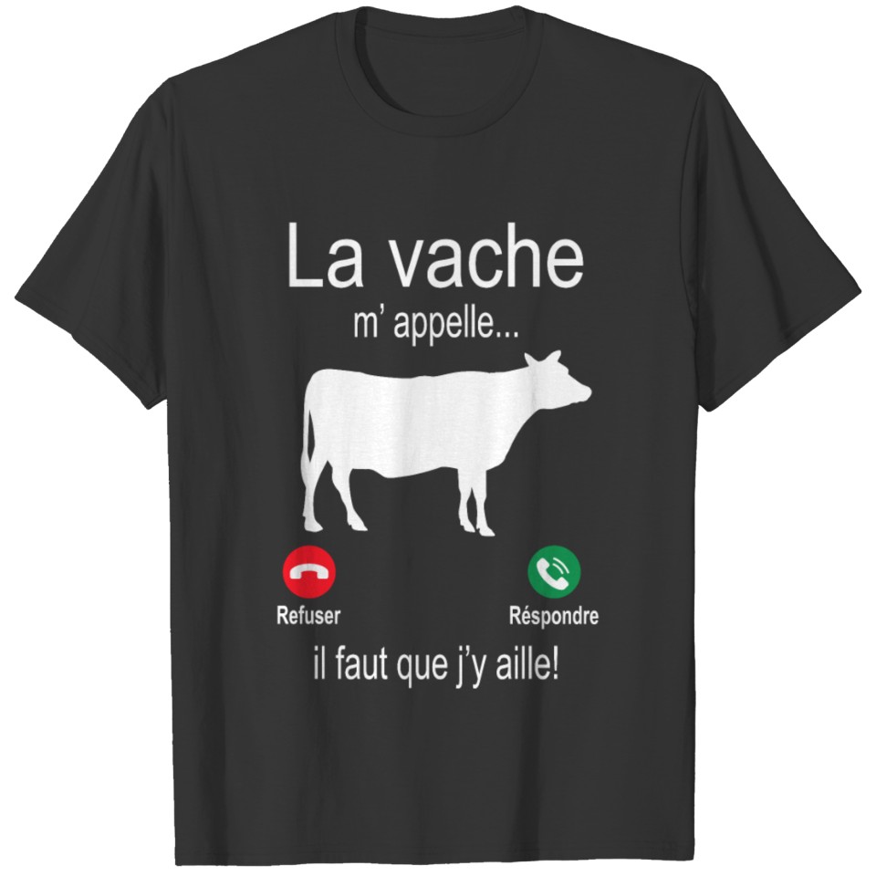 La Vache M' appelle Il Faut Que J'y Aille Écran T-shirt