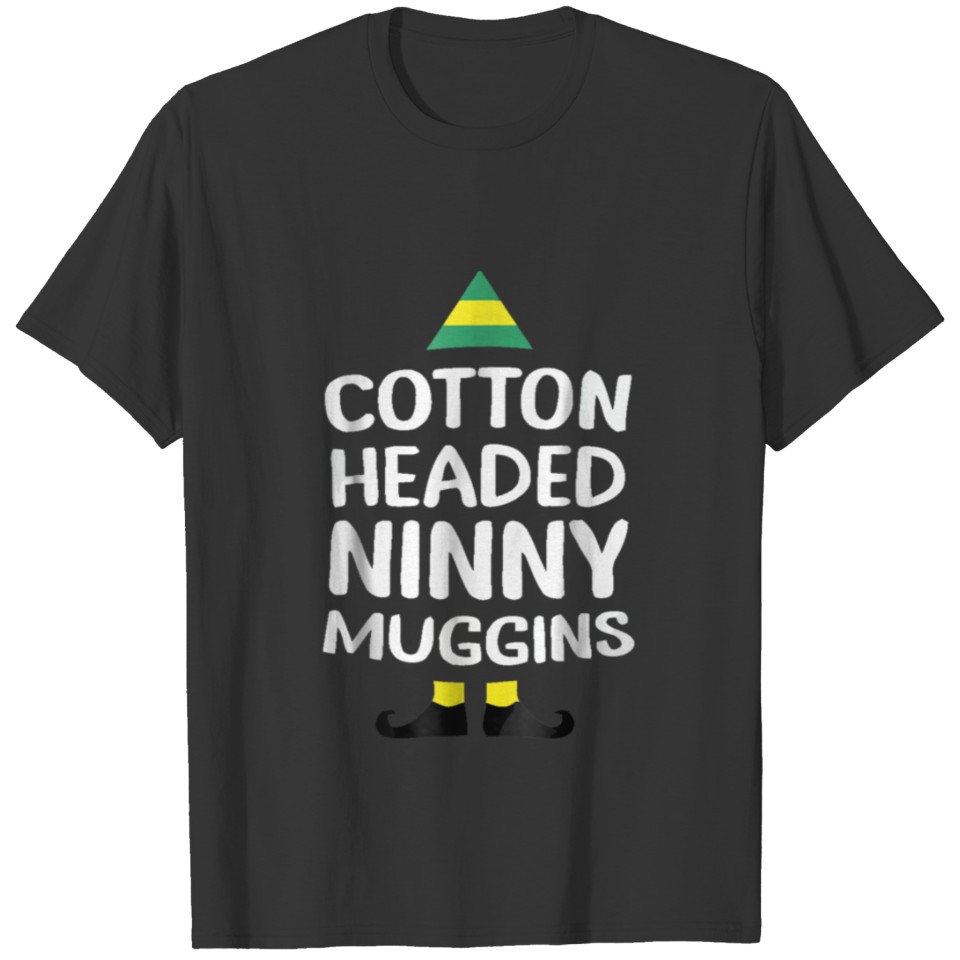 Ninny Muggins Cotton Headed Funny Christmas Elf T-shirt