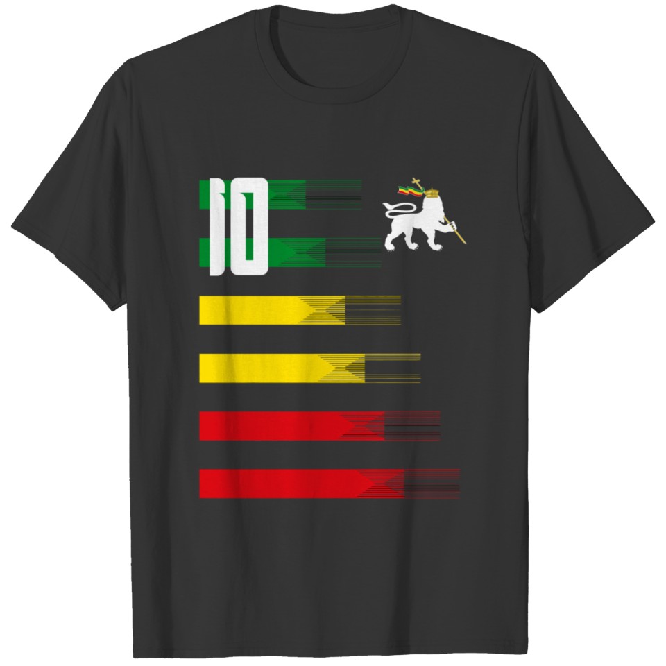 Ethiopia Ethiopian Rastafari Footballl Soccer Jers T-shirt