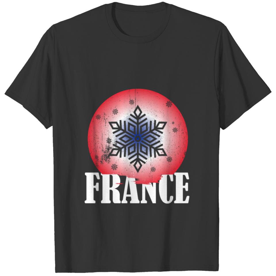 France winter, snowflake France T-shirt