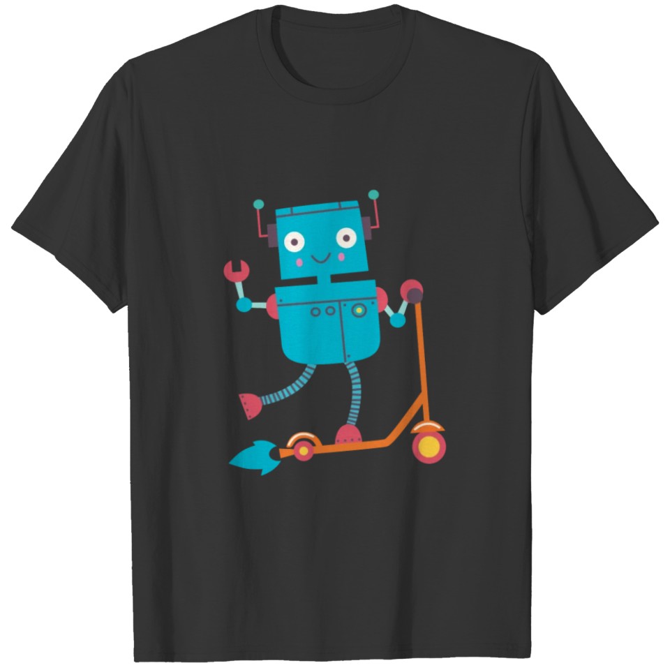 Robot Kids Boys Girls Toddler Cute Robot Future T Shirts