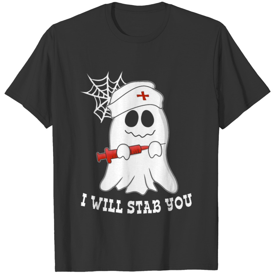 Halloween Nurse Ghost Funny Halloween Funny T-shirt
