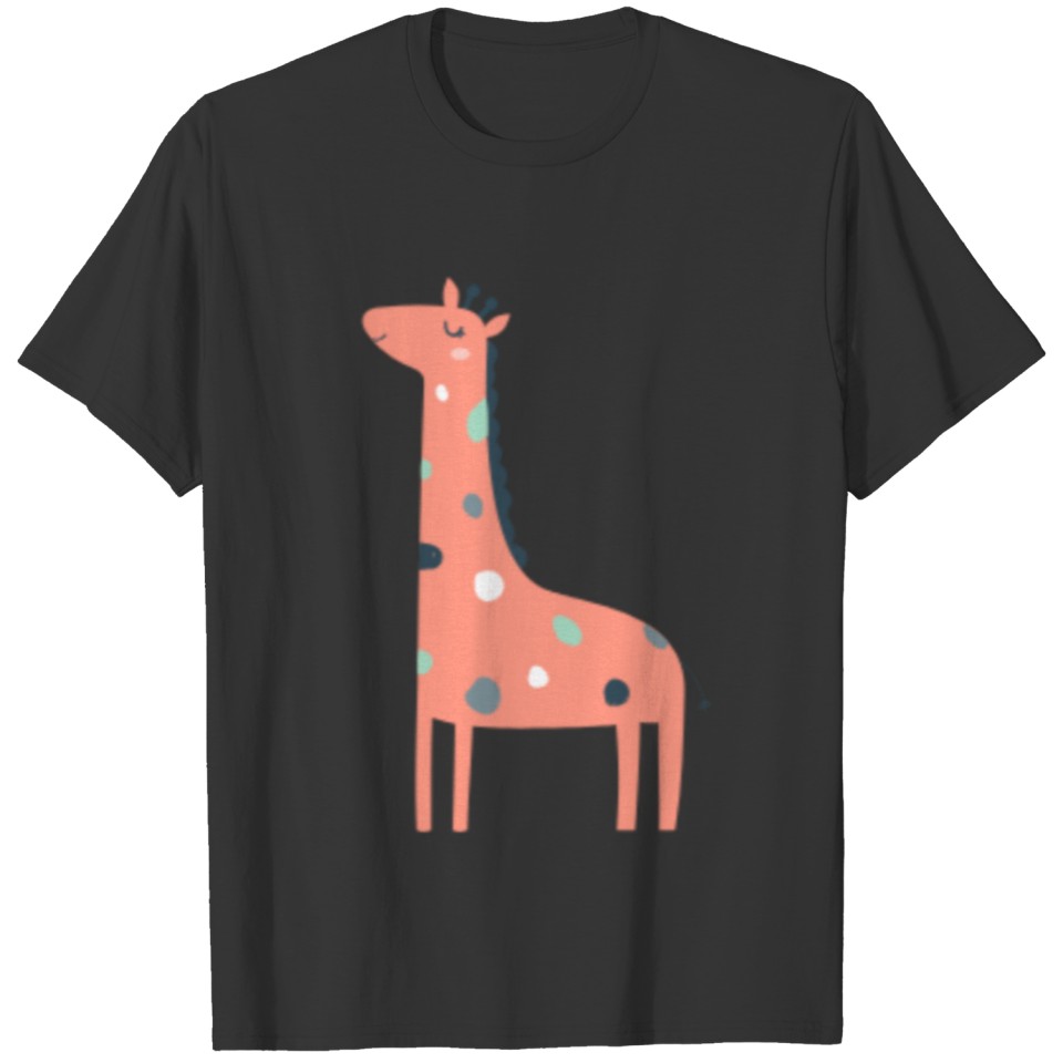 Giraffe Cartoon Graphic T-shirt