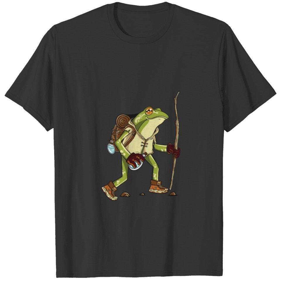 Hiker with stick and hat Design for a Hiker T-shirt