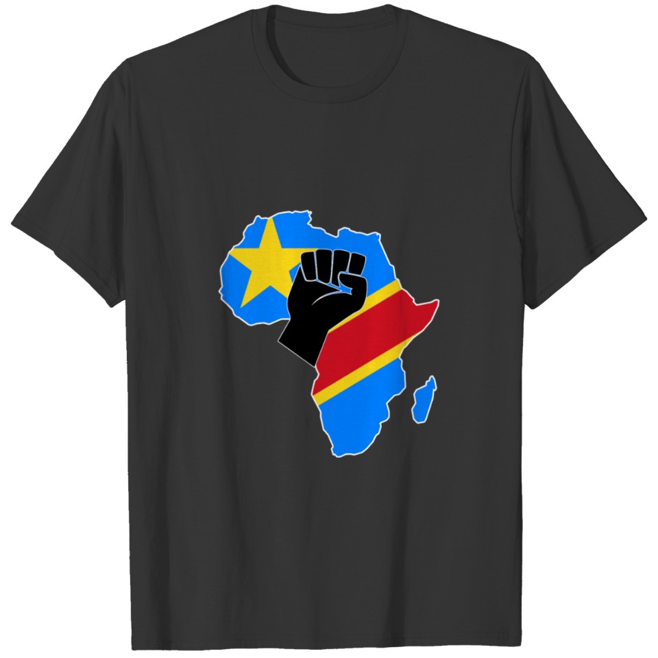 Democratic Republic Of Congo Flag Pride Africa Map T-shirt