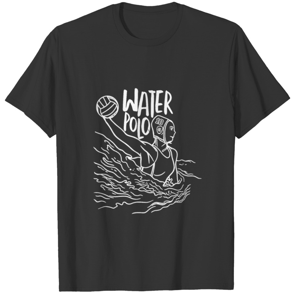 Water Polo Female Player Gift for Girls T-shirt