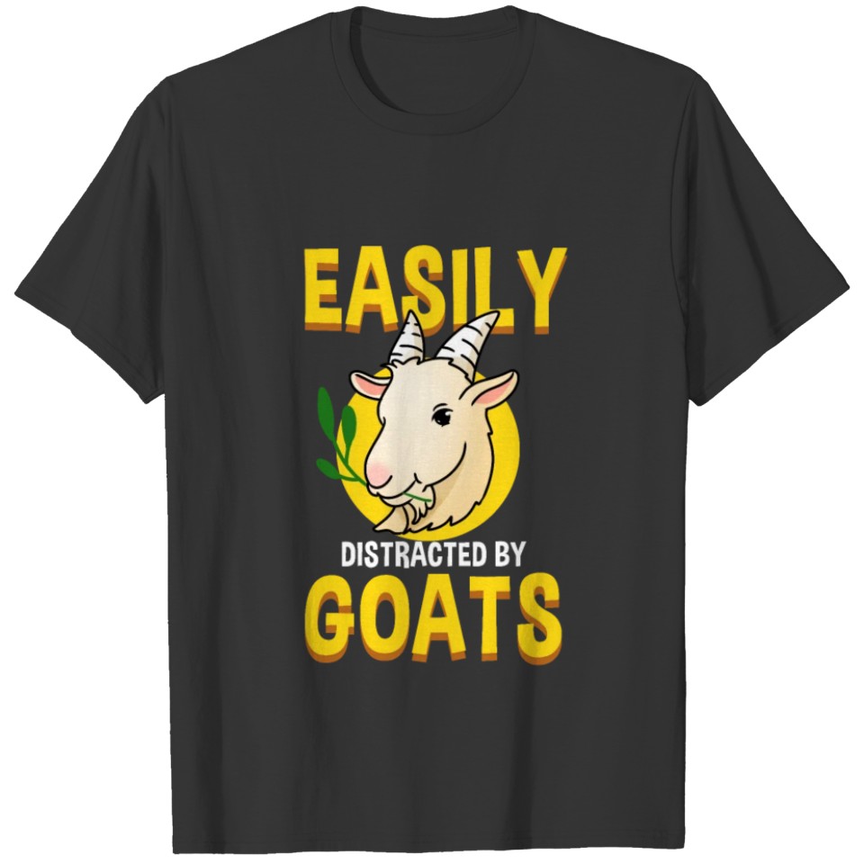 Easily Distracted By Goats T-shirt