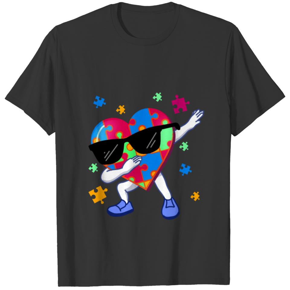 Dabbing Autism Puzzle T-shirt