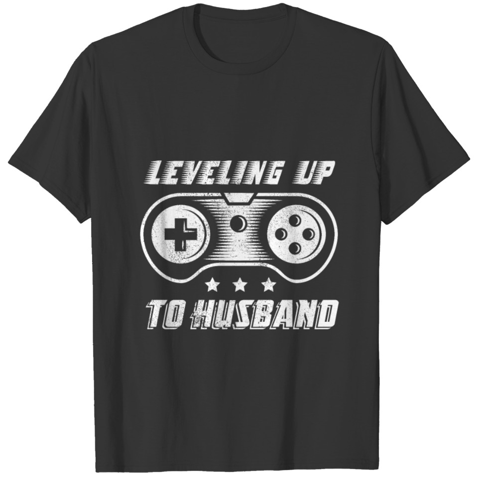 Funny Gaming Console Leveling Up To Husband Video T-shirt