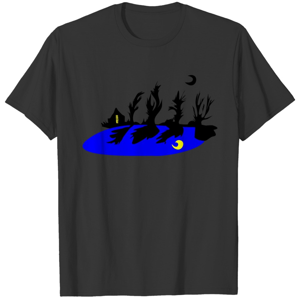 Night lake. T-shirt
