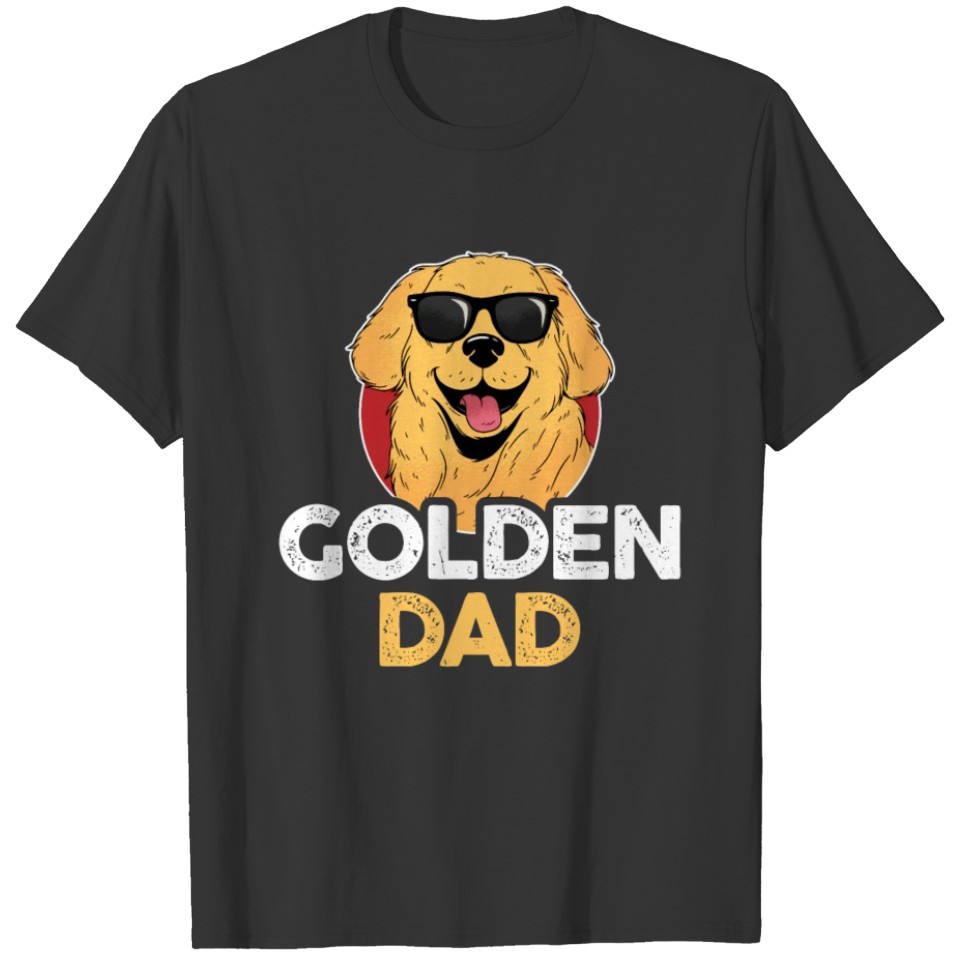 Golden Retriever Dad Funny Dog Gift T-shirt