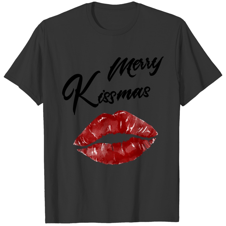 Merry Kissmas Lips Kiss Lipstick T-shirt