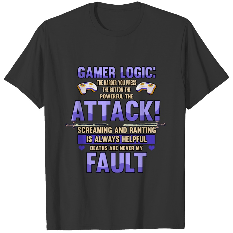 gamer nerd gamepad computer game gaming T-shirt