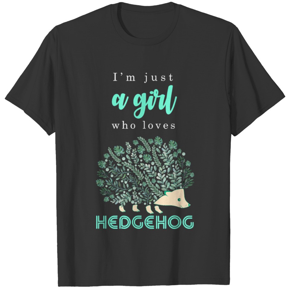 girl love lovely hedgehog hog T Shirts