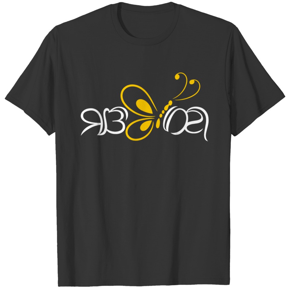 Sober - Butterfly & Abstract Lines T Shirts