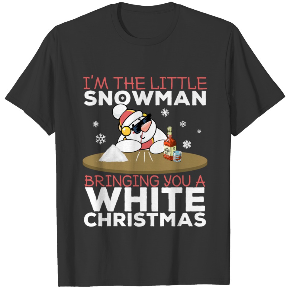 Cocaine Santa Let It Snow Ugly Christmas Outfit T-shirt