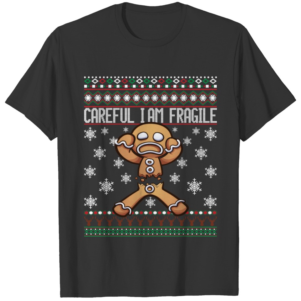 Ugly Christmas gingerbread man Christmas cookies T Shirts