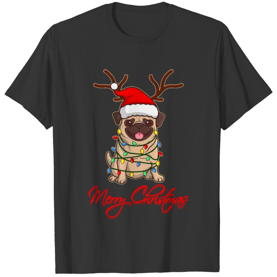 UGLY CHRISTMAS Pug Gift Dogs for Dog Owner T Shirts