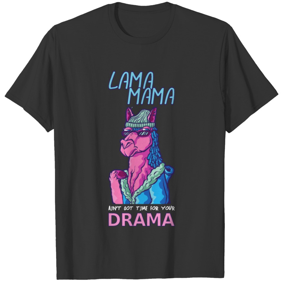 Llama mommy mom mother design T-shirt