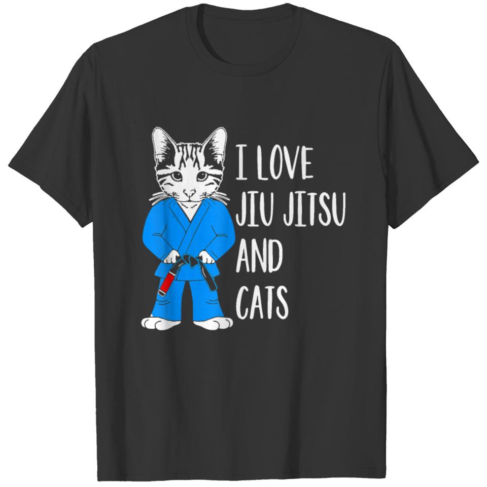 Jiu-Jitsu Fighter BJJ MMA Martial Arts Cat Kitty T-shirt