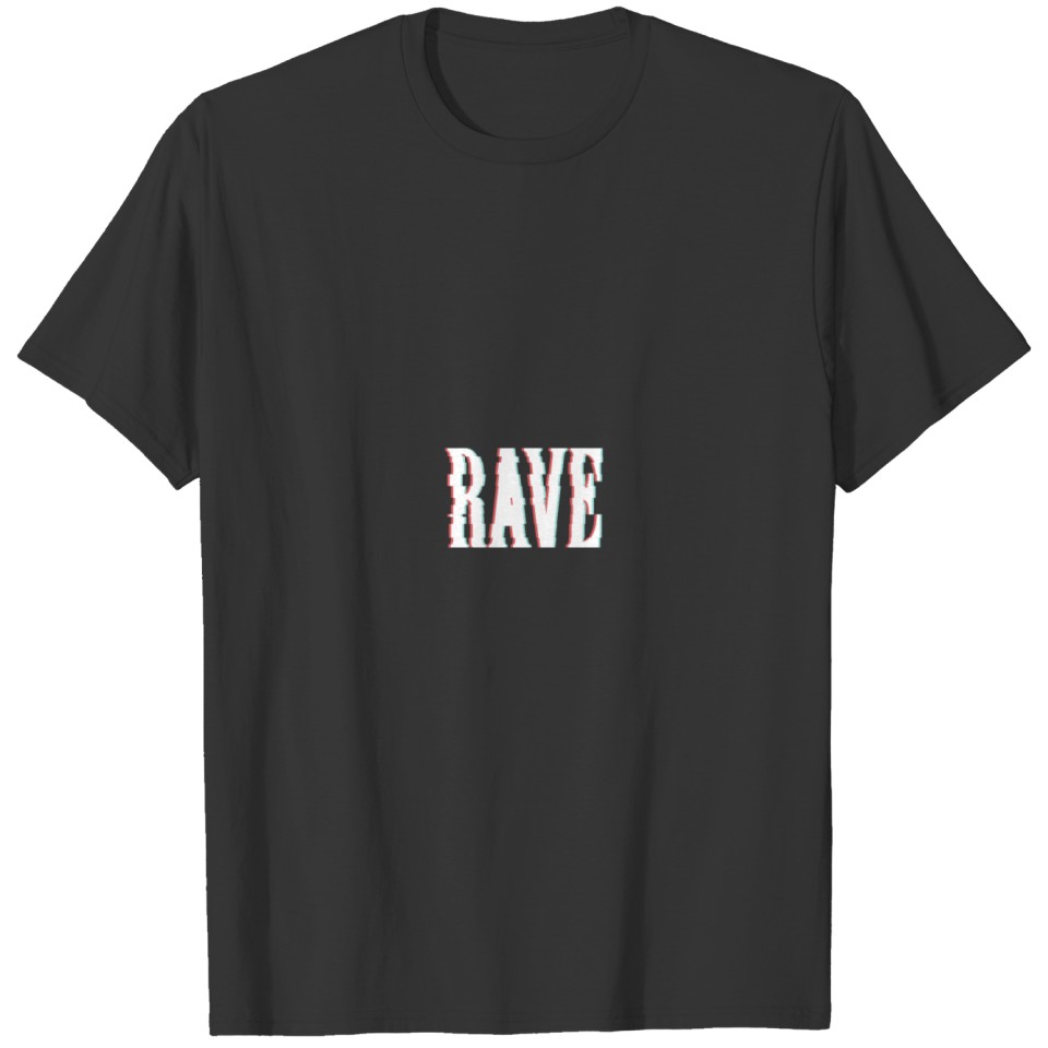 Rave electronic music Distorted Glitch Effect T-shirt