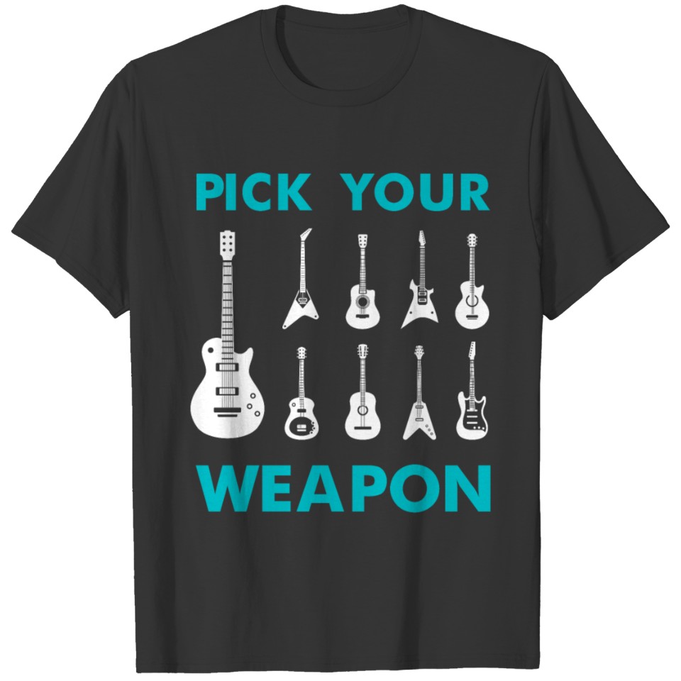 Funny Guitar Pick Your Weapon Vintage Music Gift T-shirt