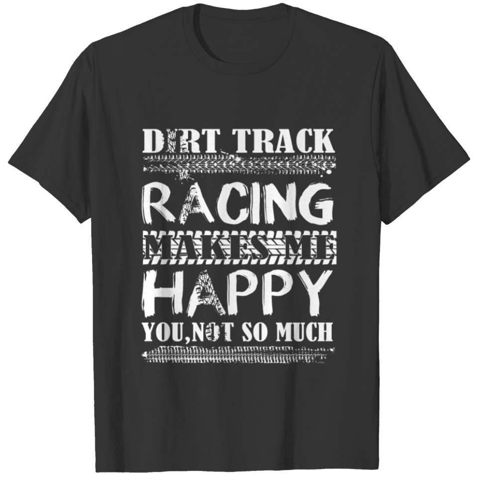 Dirt Track Racing Racing Flag Funny Mud Design T-shirt