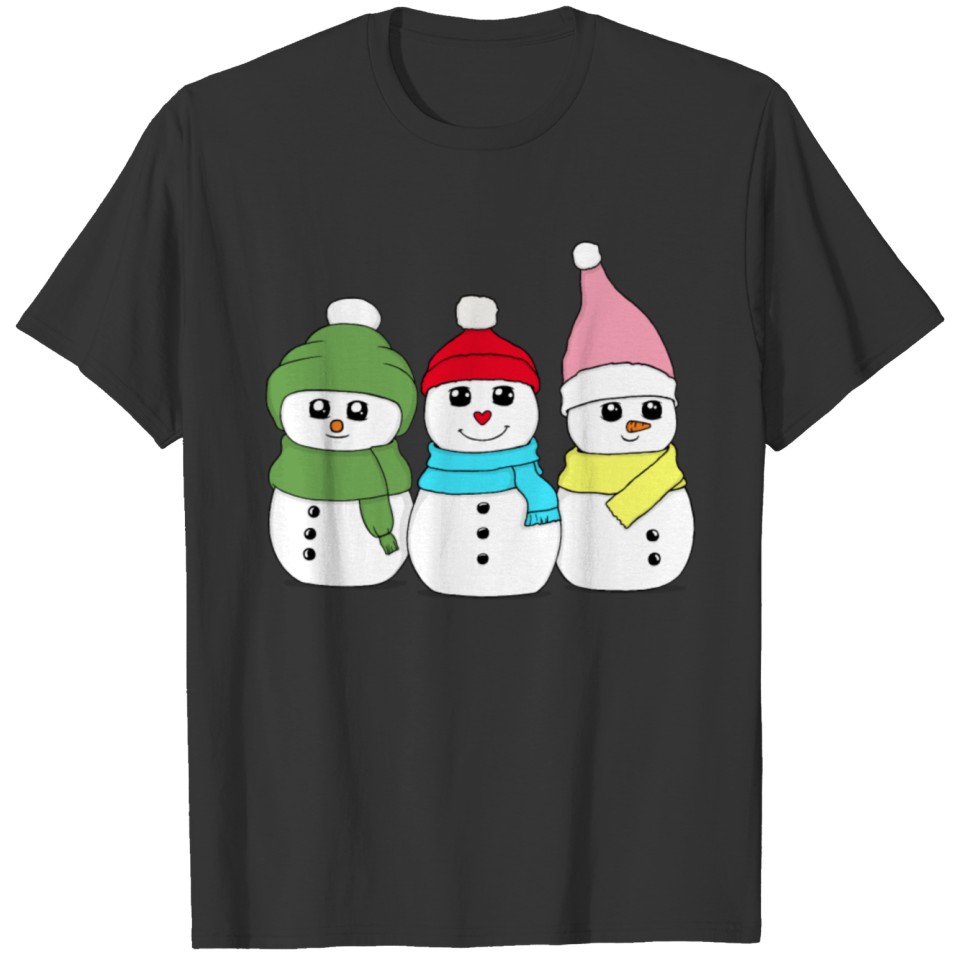 Funny snowmen T-shirt