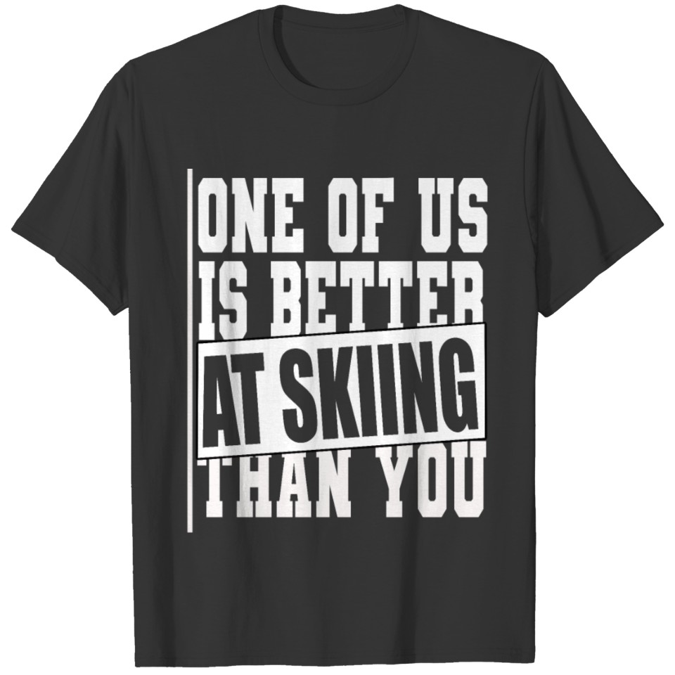 Skier Ski Slope Skiing Winter Vacation T-shirt