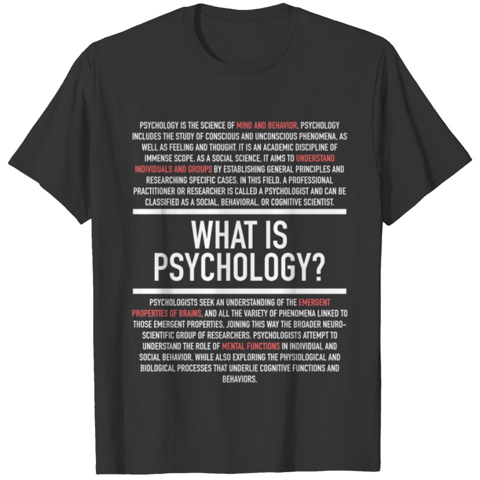 Psychology Defined - Psychologist Classic T Shirts