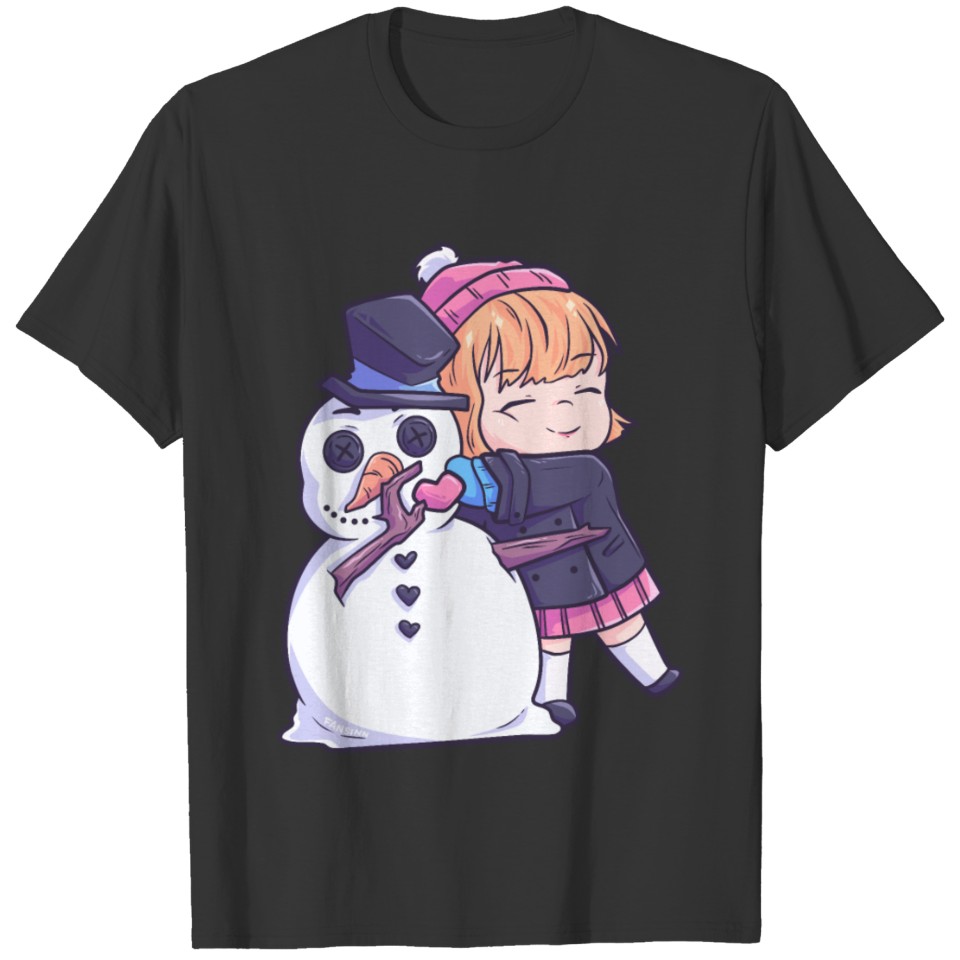 Winter girl Snowman T Shirts