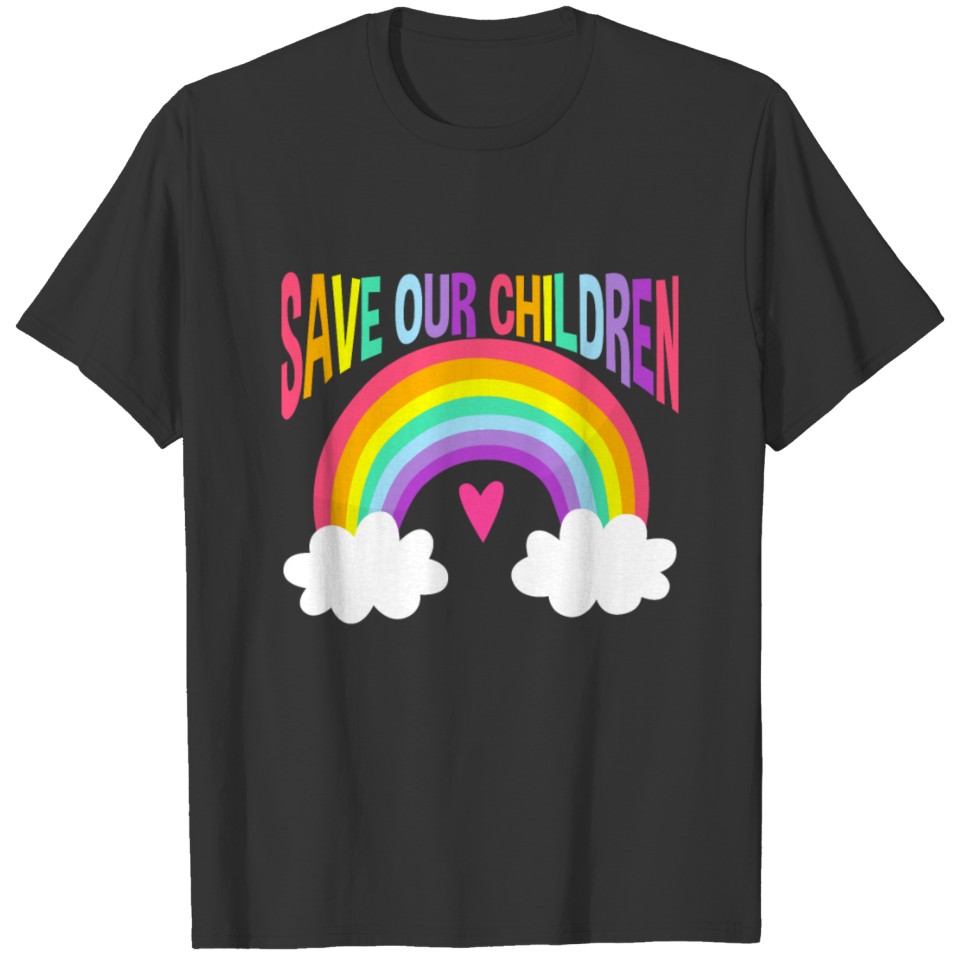 Save Our Kids Cute Rainbow Child Human Rights T Shirts
