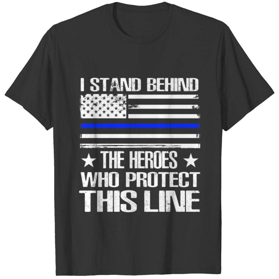 Thin Blue Line Shirt Police Flag Hero T Shirt T-shirt