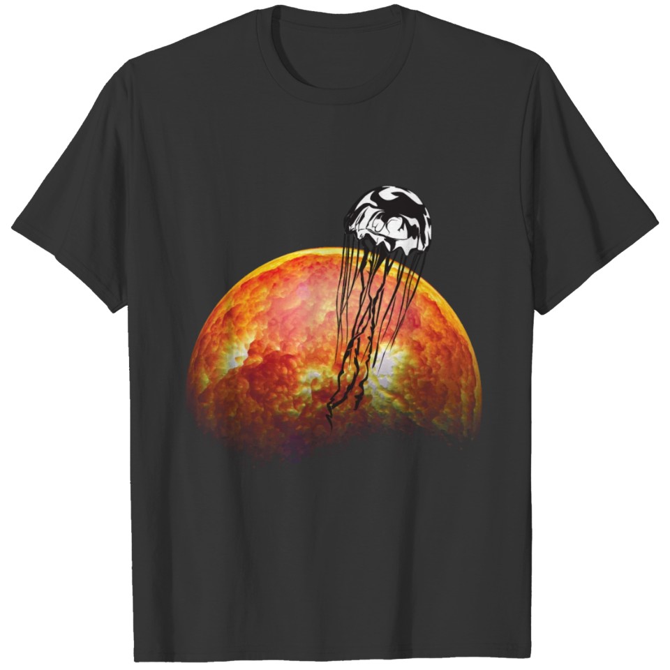 Jellyfish and red Earth T-shirt