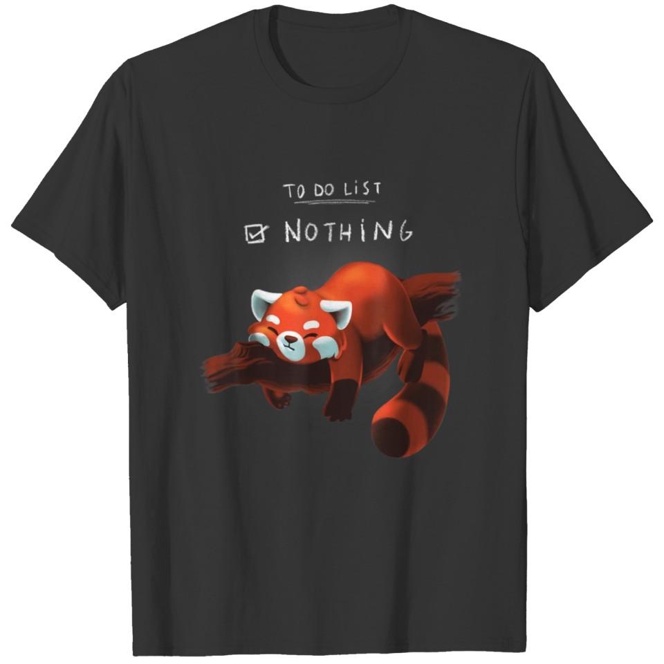 Red Panda Cute Lazy Animal T Shirts