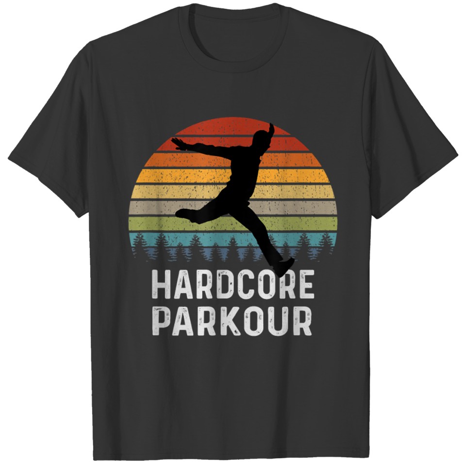 mens hardcore parkour s men fars day T-shirt