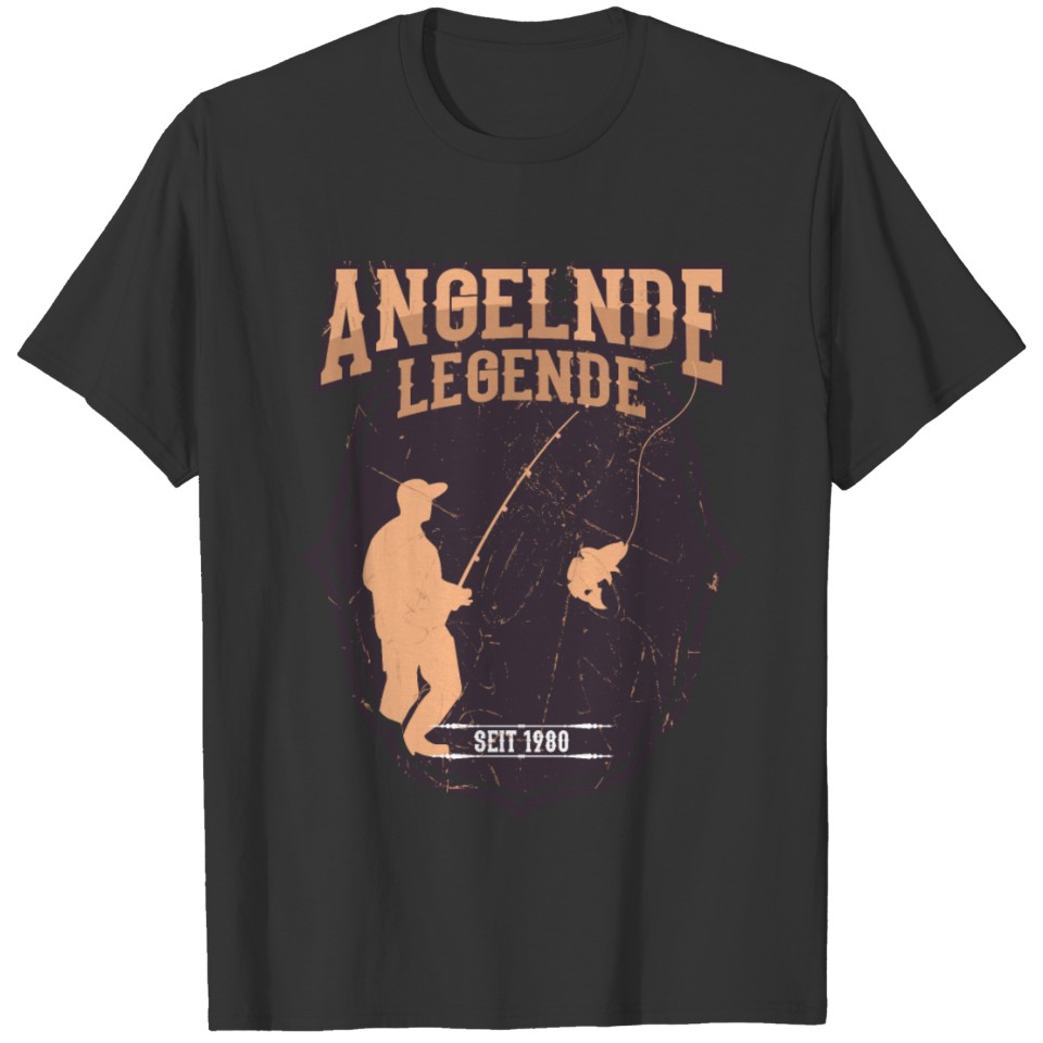 Angelnde Legende 1980 Fly Fishing Deep Sea 41th T-shirt