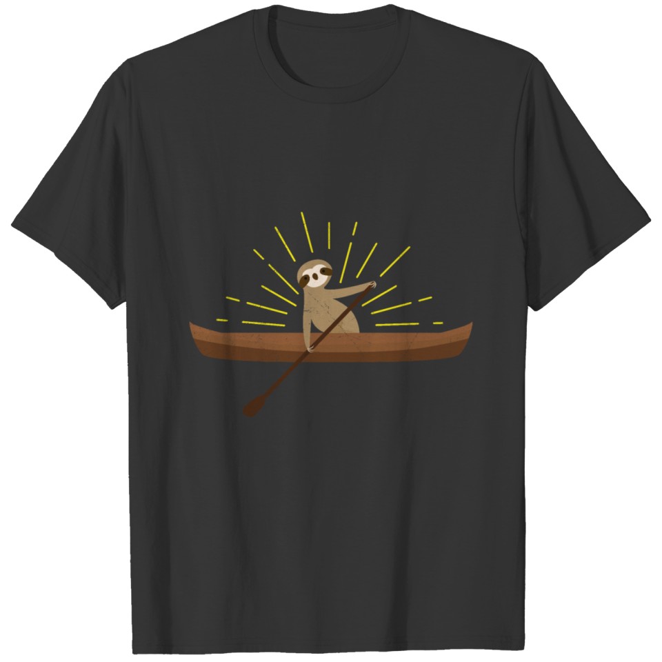 Canoe Sloth Canoeing Slow Canoer Funny Gift Idea T Shirts
