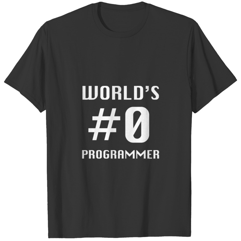 World'S 0 Programmer It Support Coder Gift T-shirt