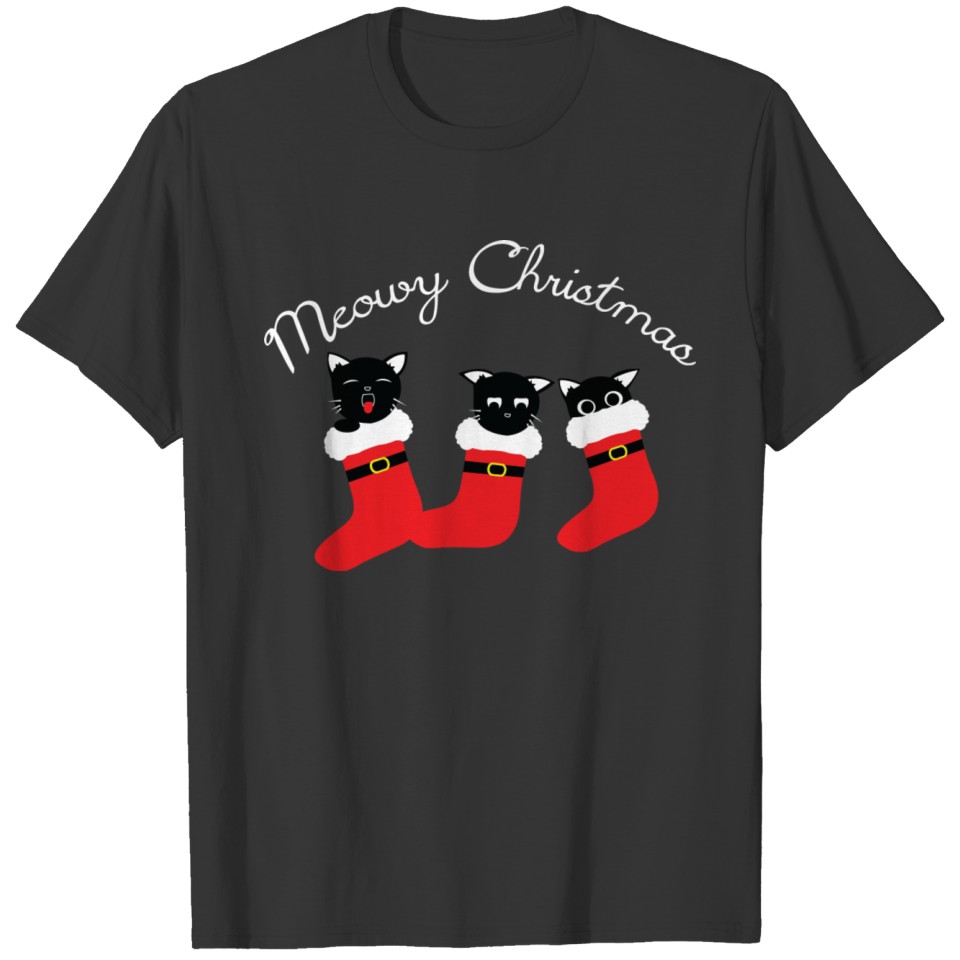 merry christmas baby cats cat xmas animal meow T Shirts