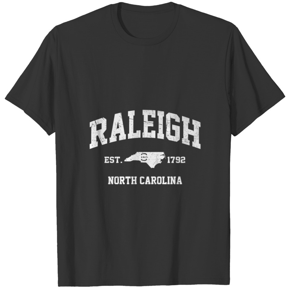 Raleigh North Carolina Nc Usa Vintage State Athlet T Shirts