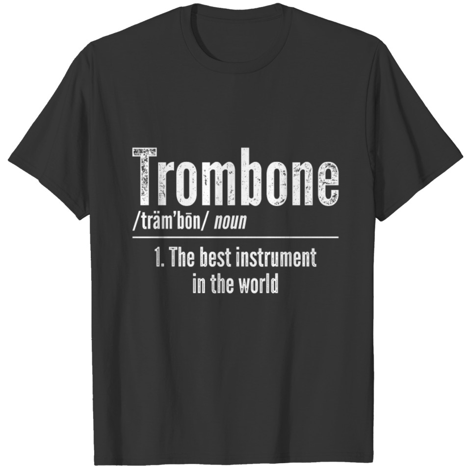 Trombone Instrument Marching Band Trombonist T-shirt