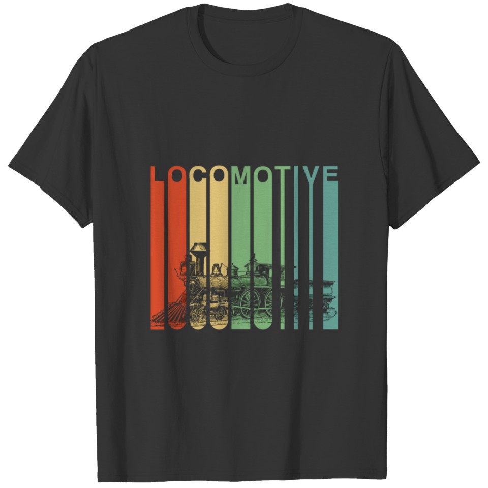 Vintage Train T Shirts Retro Steam Locomotive T Shirts