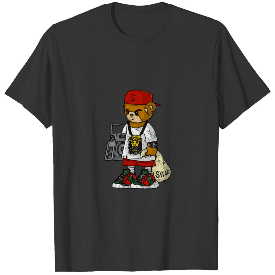 Teddy Bear Rap Hip Hop Lover Clothing Men Hipster T Shirts
