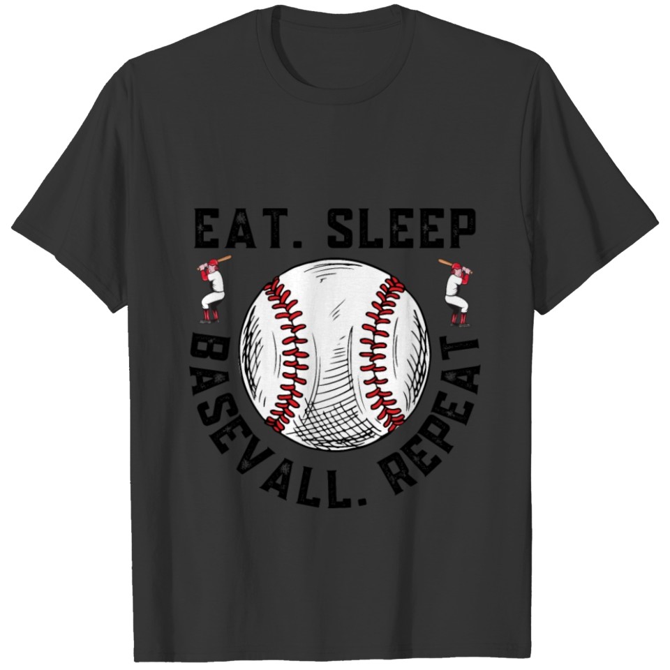 Eat Sleep Baseball Repeat T-shirt