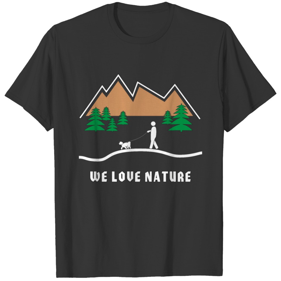 Man DOG NATUR WE LOVE NATURE 28 T-shirt
