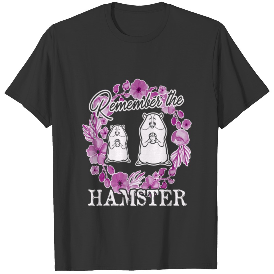 Cute Hamster Pet Flower Wreath T-shirt