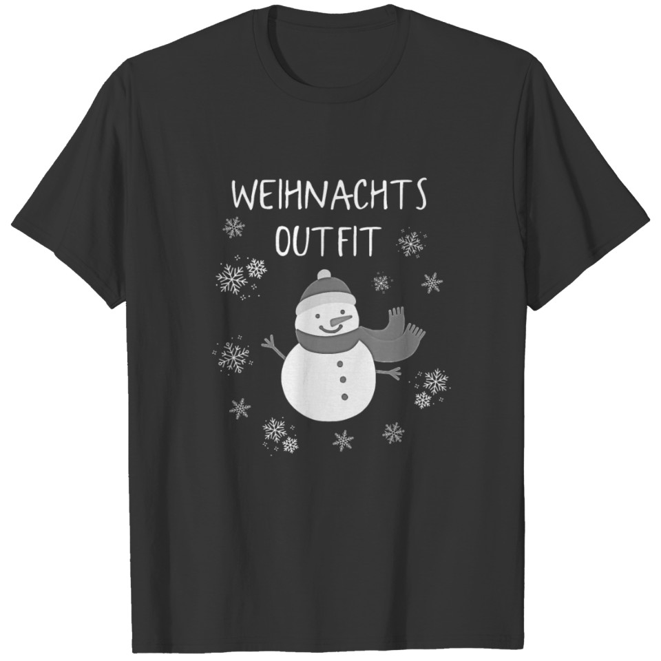 Christmas Outfit Snowman Slogan winter T-shirt